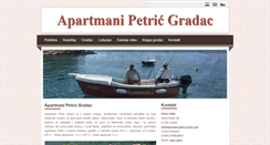 Desktop Screenshot of apartmani-petric-gradac.com